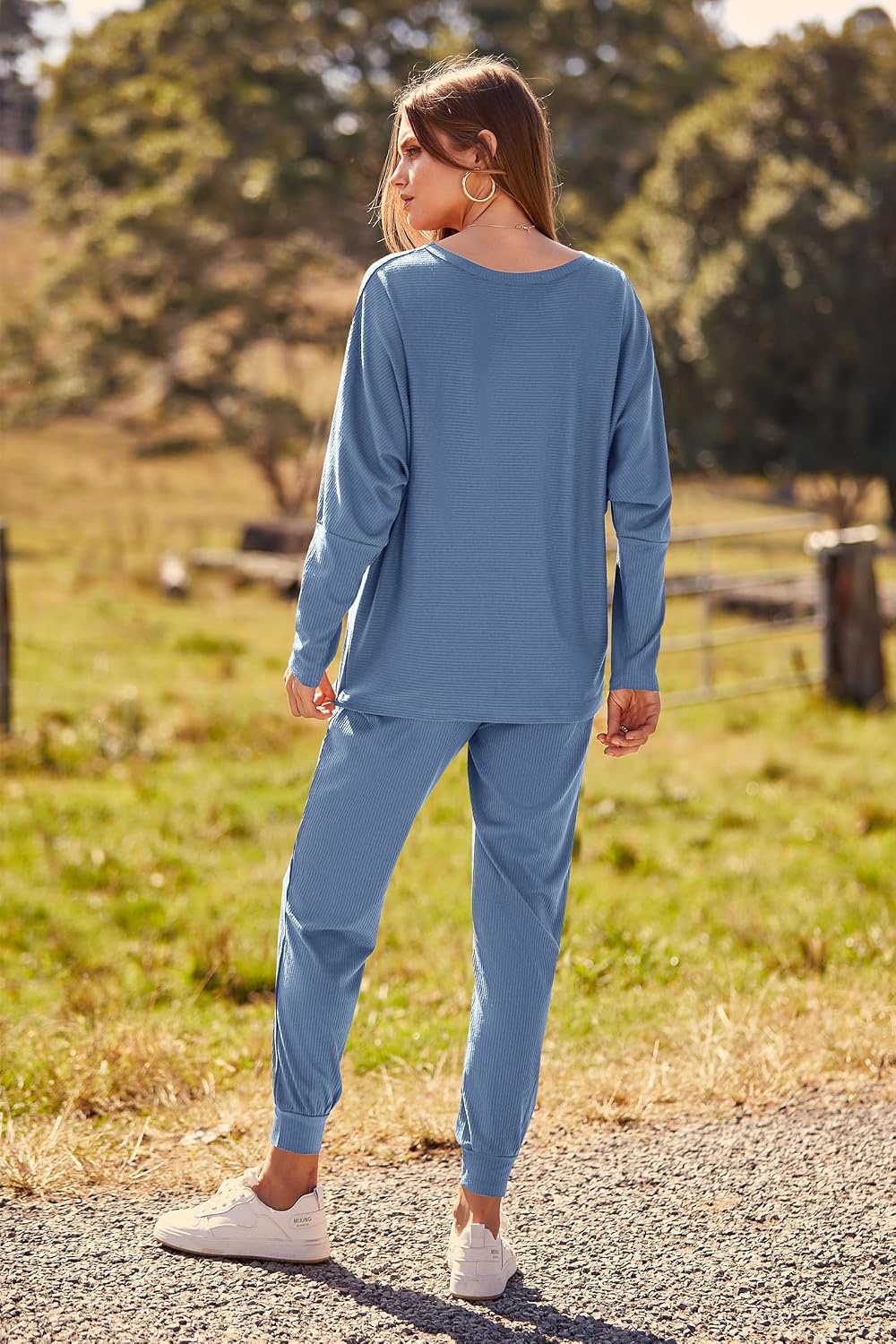 image:imagePRETTYGARDEN Womens 2 Piece Outfit Matching Lounge SetLight Blue