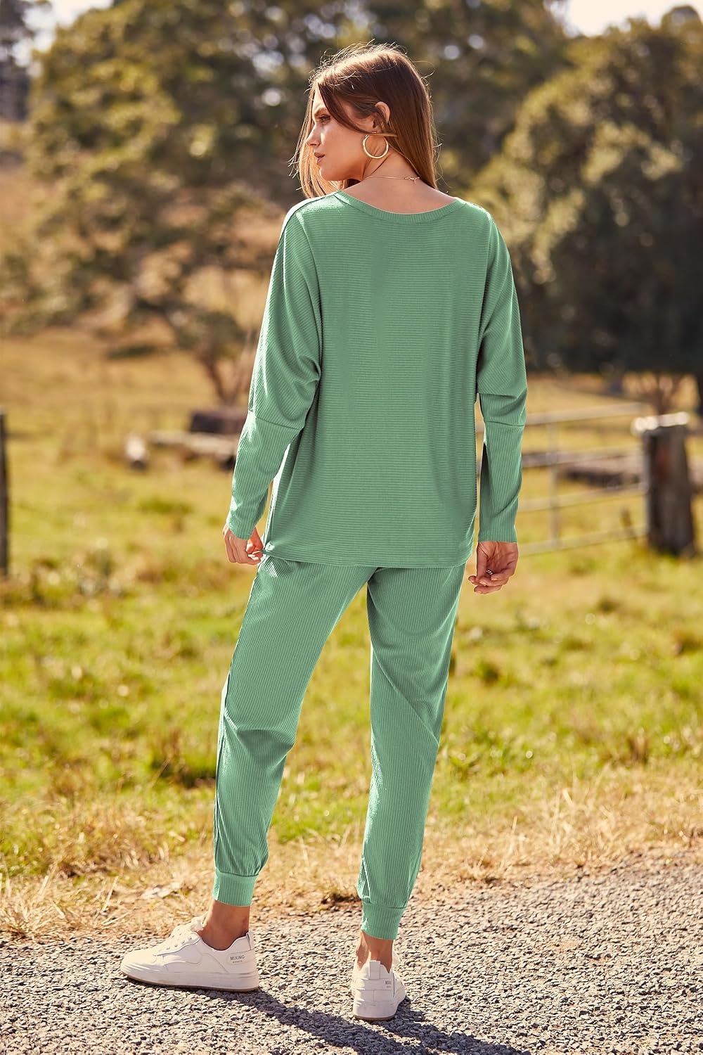 image:imagePRETTYGARDEN Womens 2 Piece Outfit Matching Lounge SetLight Green