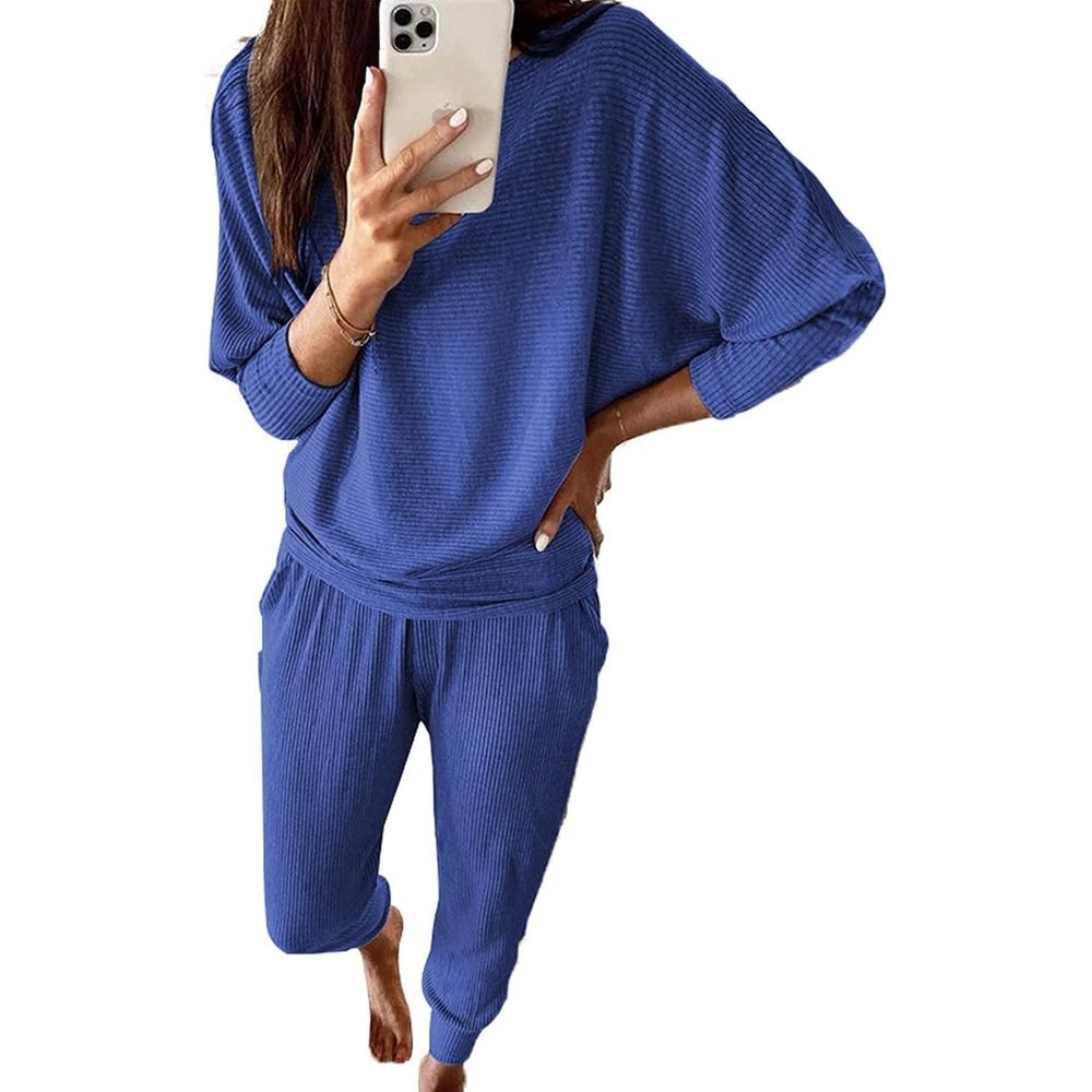 image:imagePRETTYGARDEN Womens 2 Piece Outfit Matching Lounge SetBlue