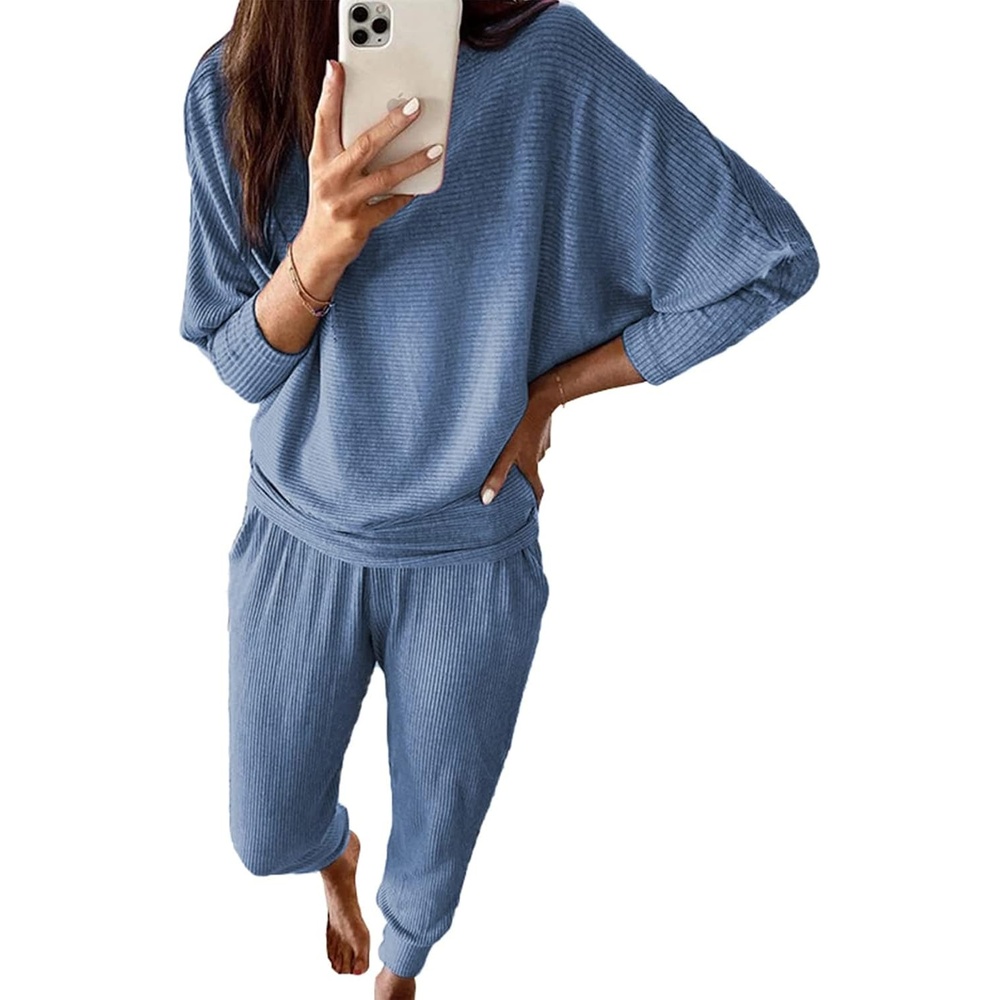 image:imagePRETTYGARDEN Womens 2 Piece Outfit Matching Lounge SetLight Blue
