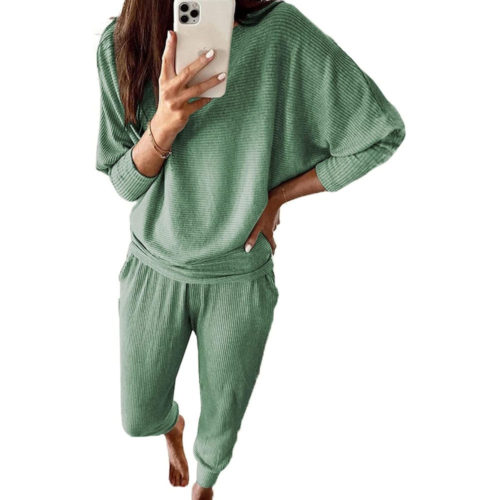 image:imagePRETTYGARDEN Womens 2 Piece Outfit Matching Lounge SetLight Green