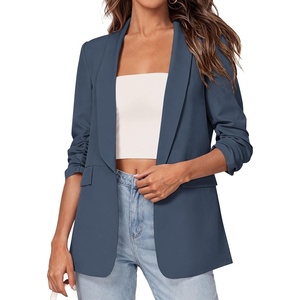 PRETTYGARDEN Women’s Summer Blazers Business Casual Outfits(Dusty Blue)