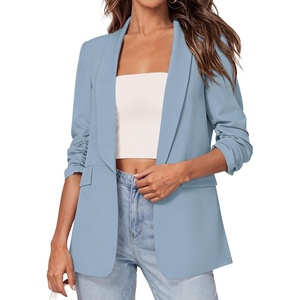 PRETTYGARDEN Women’s Summer Blazers Business Casual Outfits(Light Blue)