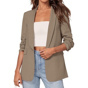 PRETTYGARDEN Women’s Summer Blazers Business Casual Outfits(Light Coffee)
