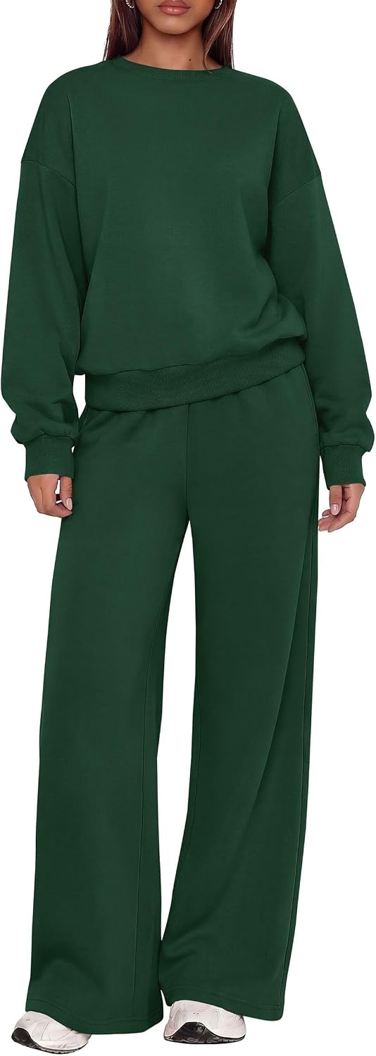 image:imagePRETTYGARDEN 2 Piece Lounge Sets for Women Casual SweatsuitsDark Green