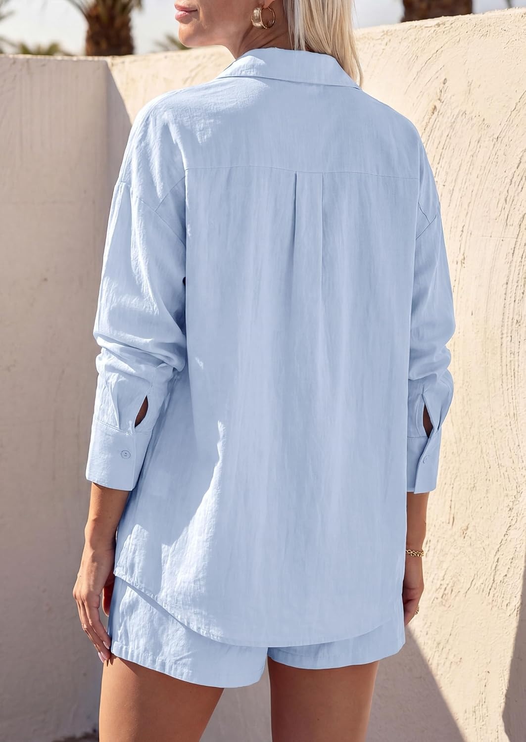 image:imagePRETTYGARDEN Womens Summer 2 Piece Outfits Lounge SetsLight Blue