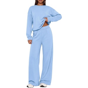 PRETTYGARDEN 2 Piece Lounge Sets for Women Casual Sweatsuits(Light Blue)