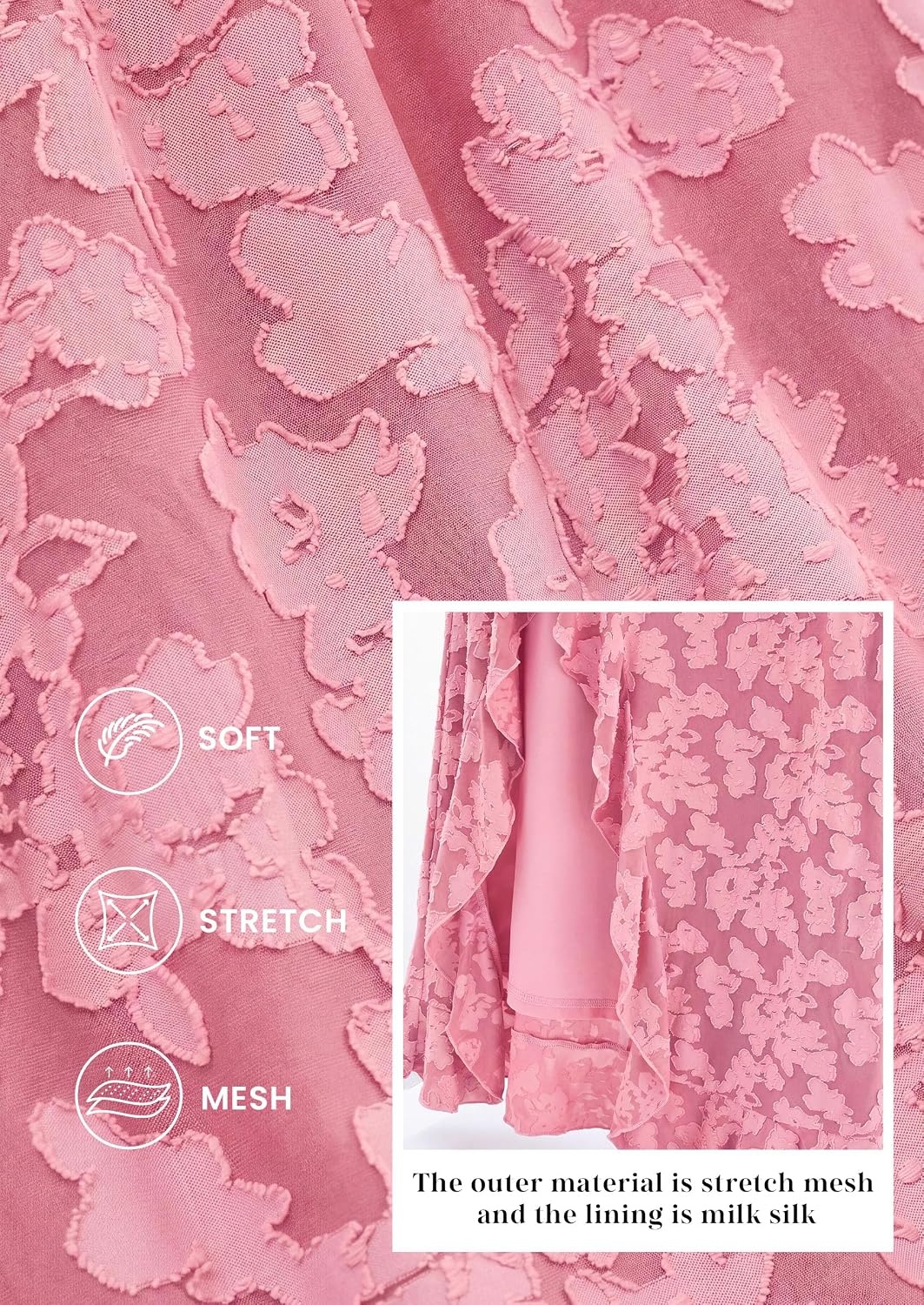 image:imagePRETTYGARDEN Womens Formal Maxi Floral Dresses with SlitPink