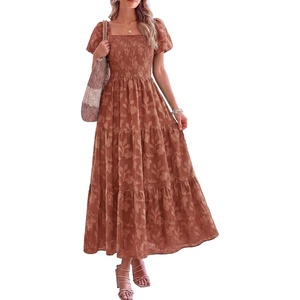PRETTYGARDEN Women’s Summer Floral Boho Maxi Dress(Orange)
