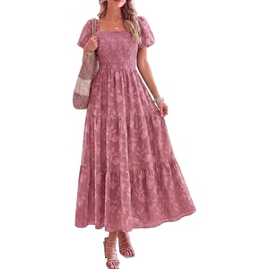 PRETTYGARDEN Women’s Summer Floral Boho Maxi Dress(Pink)