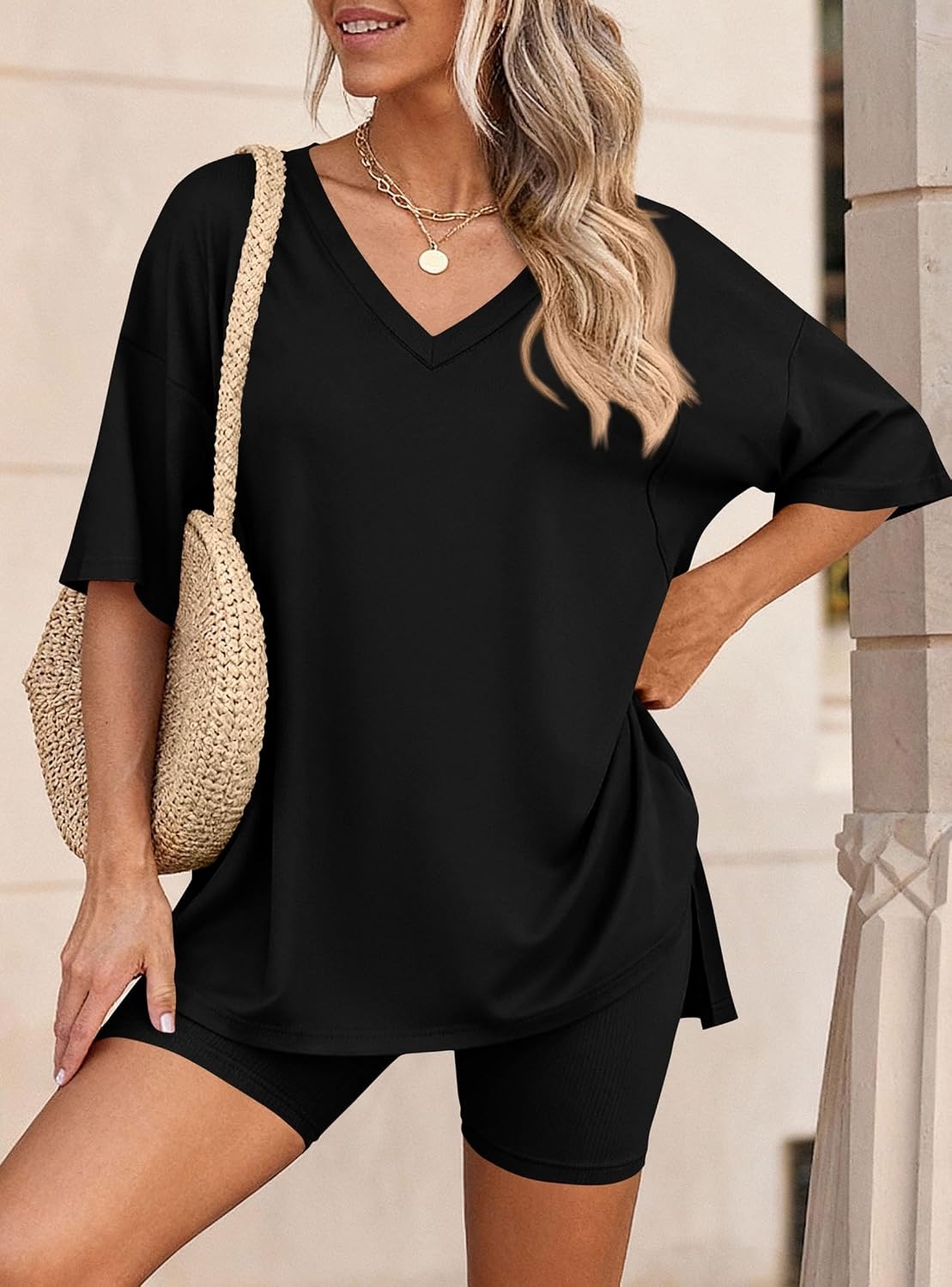 image:imagePRETTYGARDEN Womens 2 Piece Outfit Lounge Short SetsBlack