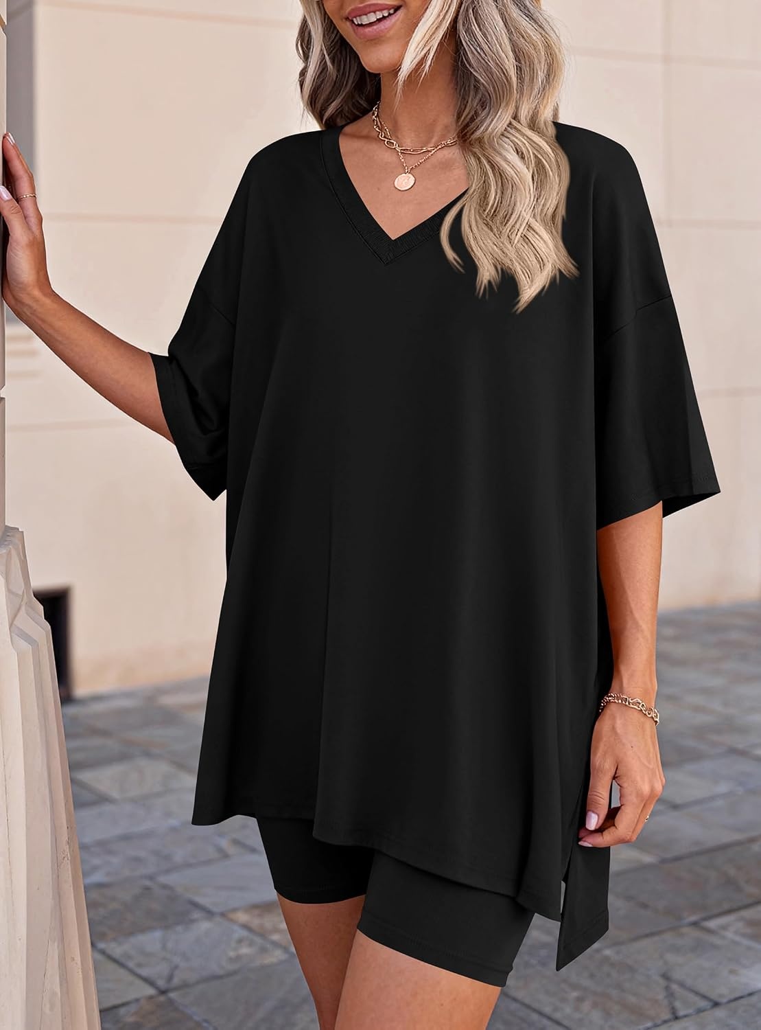 image:imagePRETTYGARDEN Womens 2 Piece Outfit Lounge Short SetsBlack