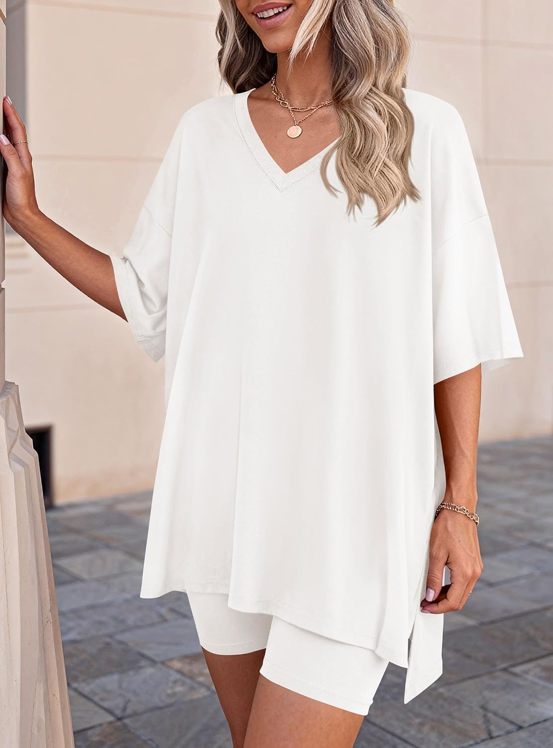 image:imagePRETTYGARDEN Womens 2 Piece Outfit Lounge Short SetsWhite