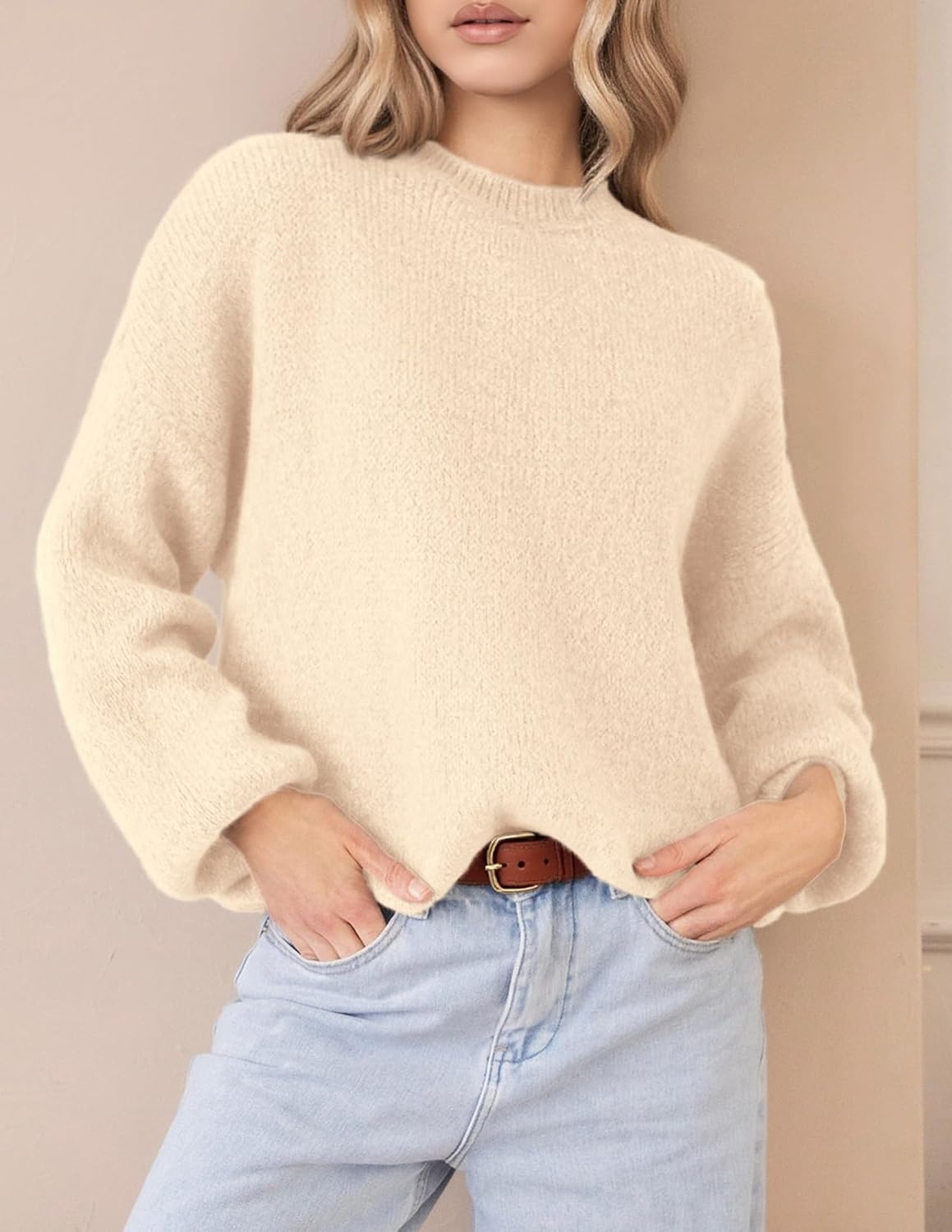 image:imagePRETTYGARDEN Womens Fall Oversized Holiday SweatersApricot
