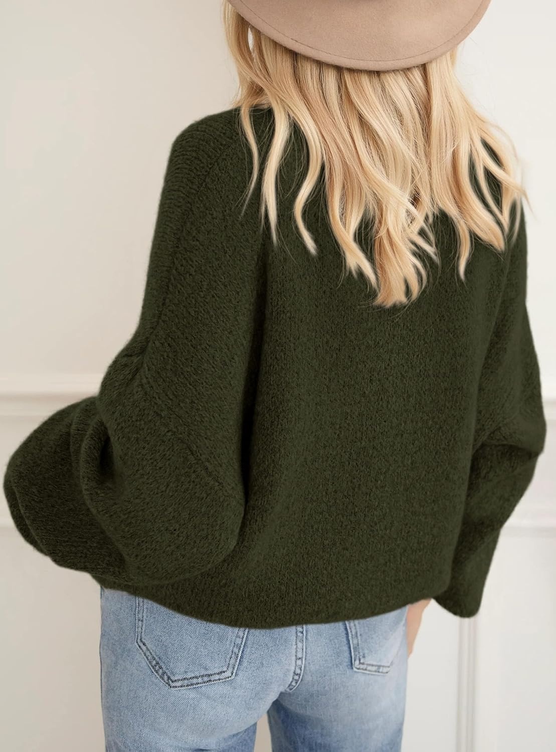 image:imagePRETTYGARDEN Womens Fall Oversized Holiday SweatersArmy Green