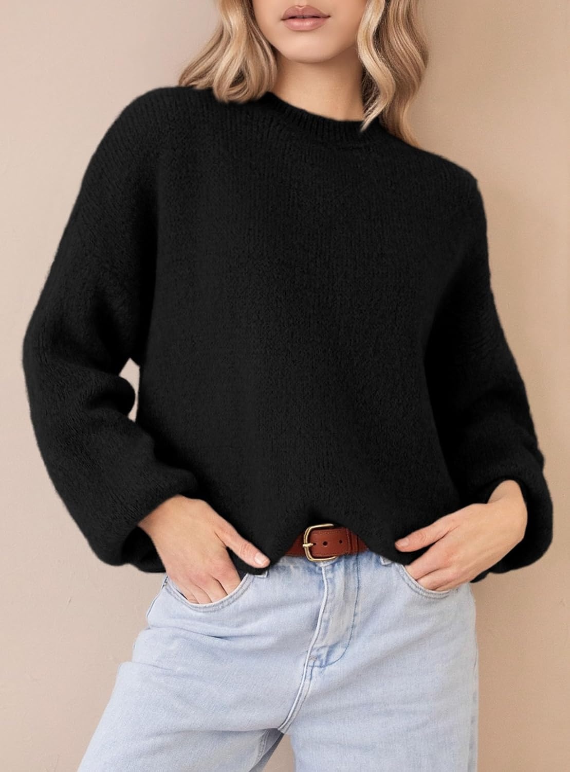 image:imagePRETTYGARDEN Womens Fall Oversized Holiday SweatersBlack
