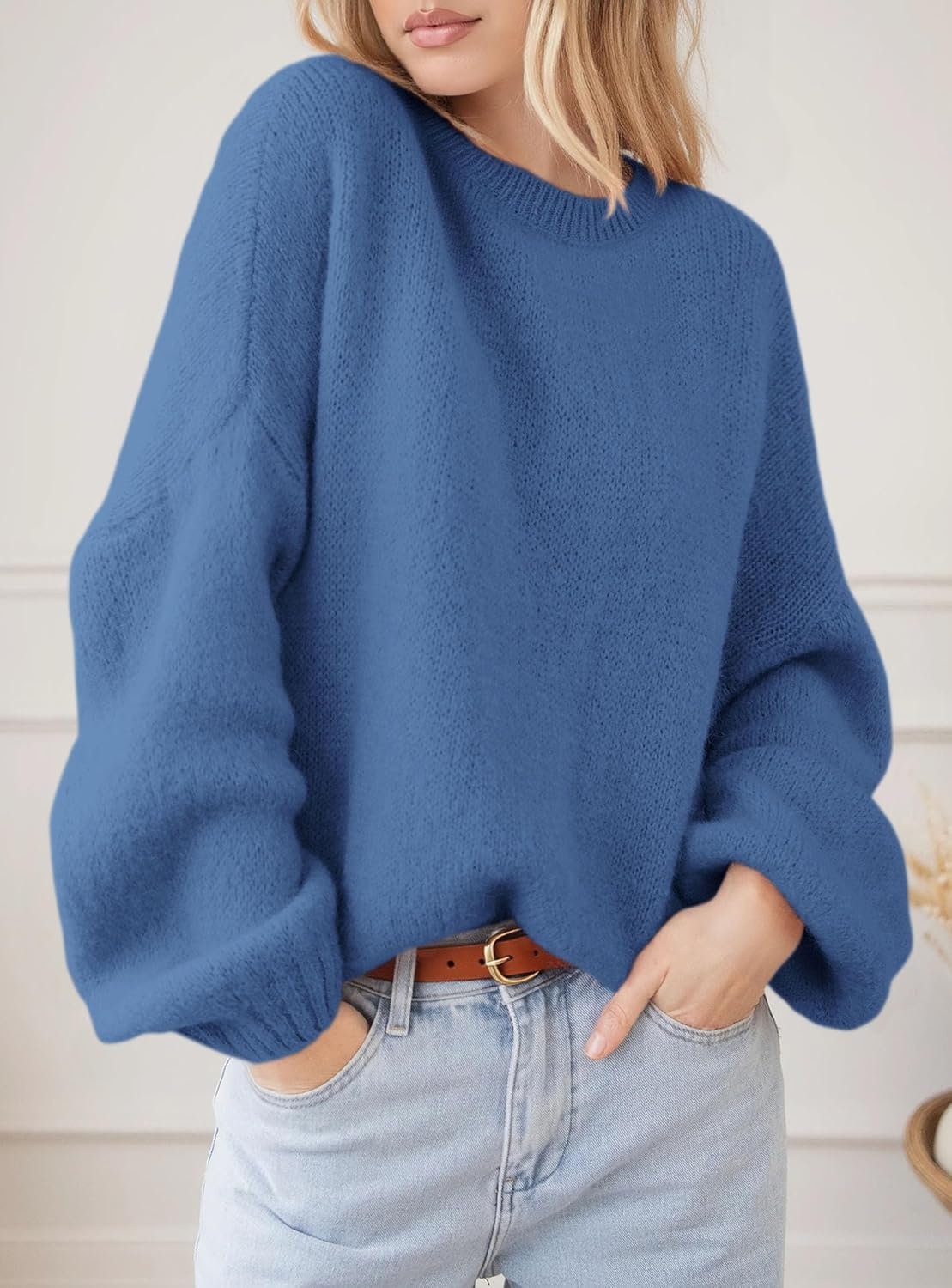 image:imagePRETTYGARDEN Womens Fall Oversized Holiday SweatersBlue