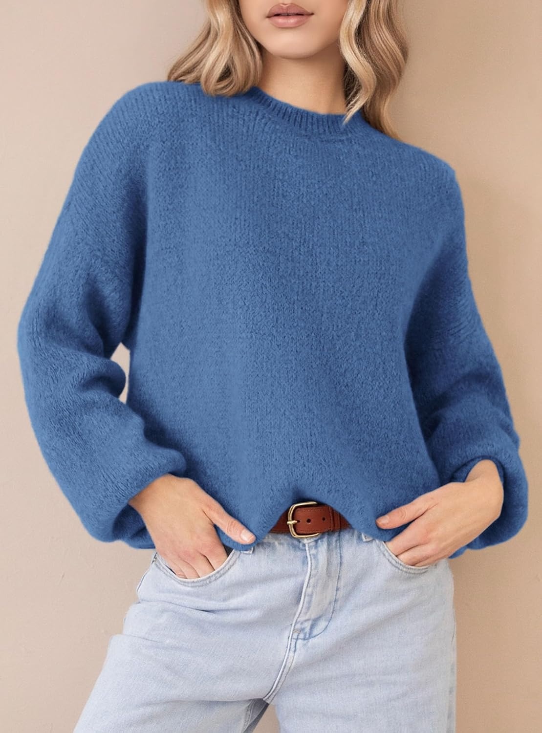 image:imagePRETTYGARDEN Womens Fall Oversized Holiday SweatersBlue