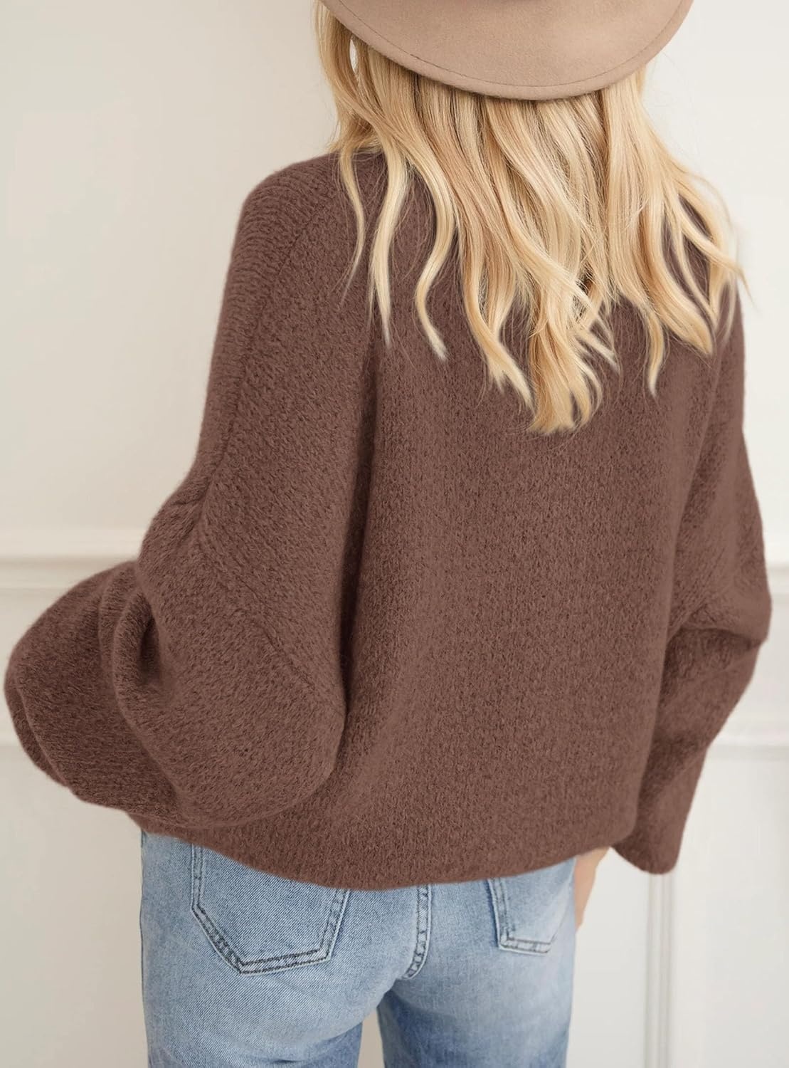 image:imagePRETTYGARDEN Womens Fall Oversized Holiday SweatersBrown