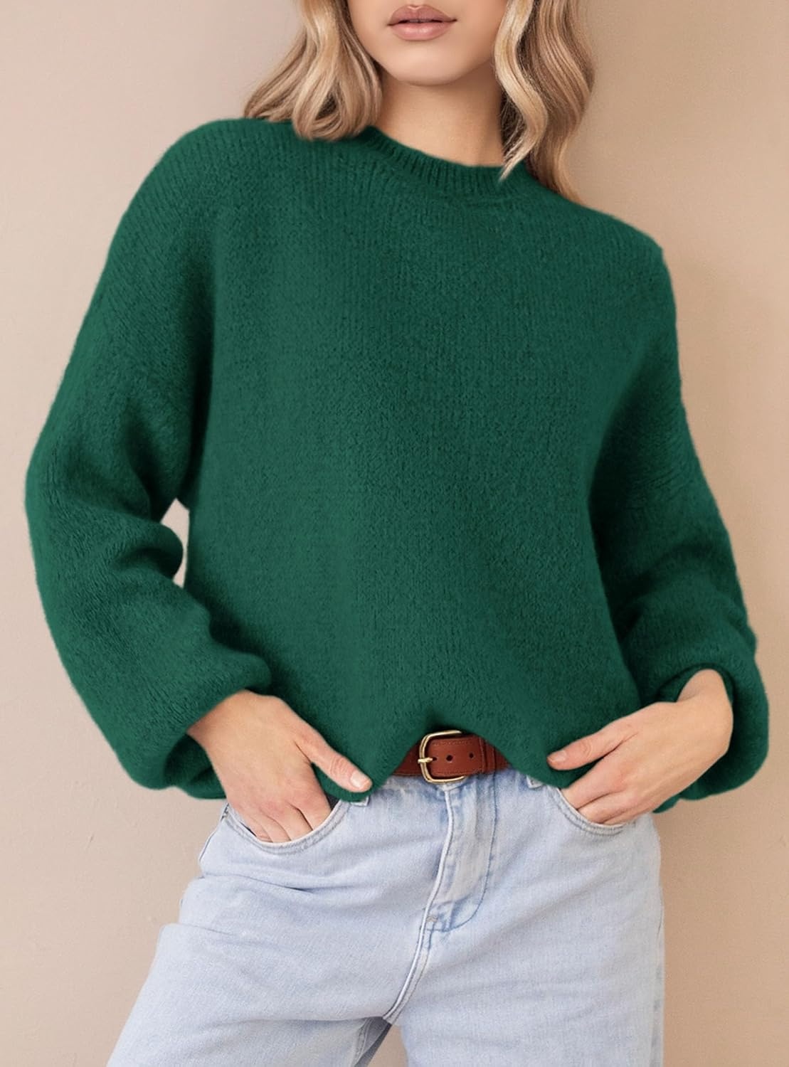 image:imagePRETTYGARDEN Womens Fall Oversized Holiday SweatersDark Green
