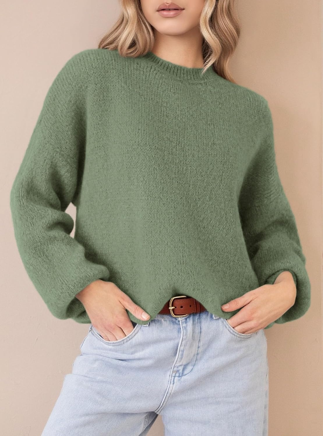 image:imagePRETTYGARDEN Womens Fall Oversized Holiday SweatersGreen