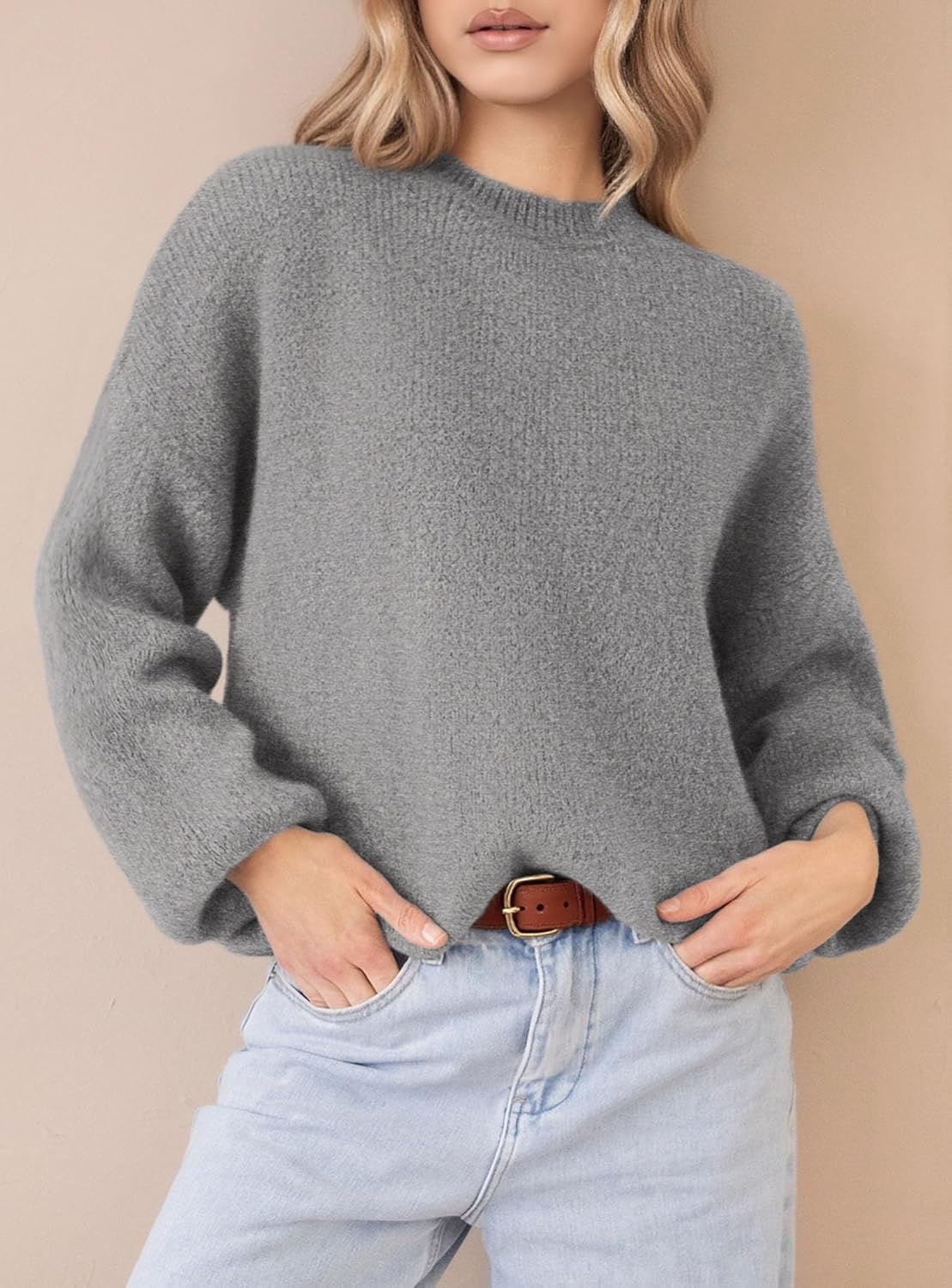 image:imagePRETTYGARDEN Womens Fall Oversized Holiday SweatersGrey