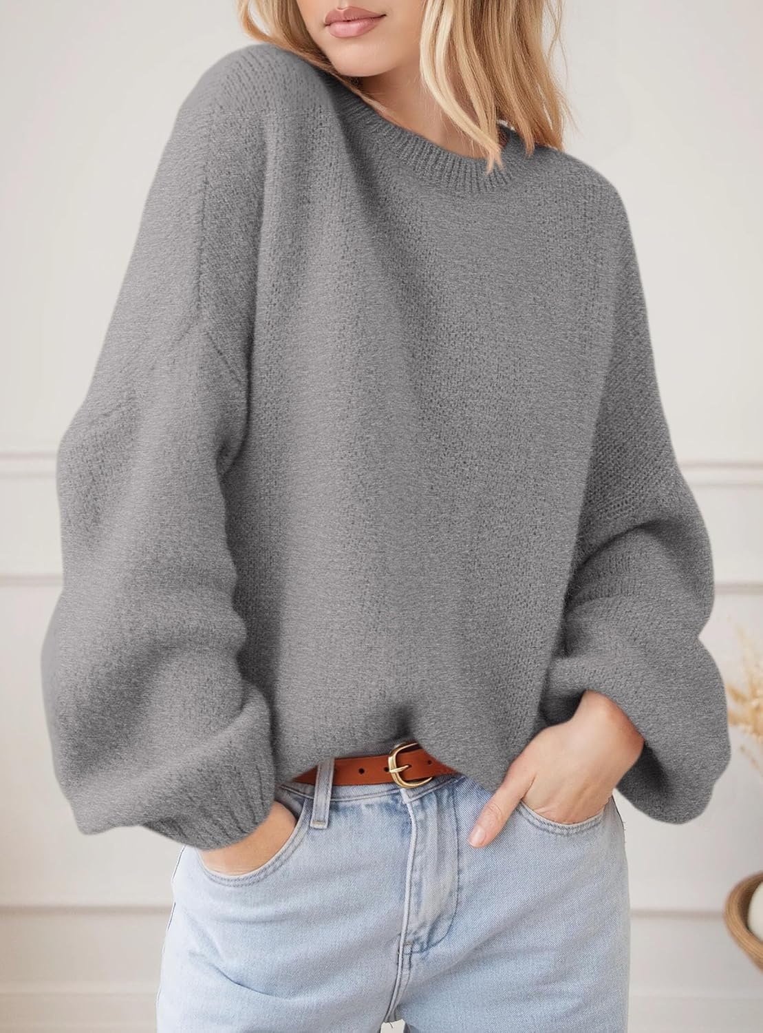 image:imagePRETTYGARDEN Womens Fall Oversized Holiday SweatersGrey