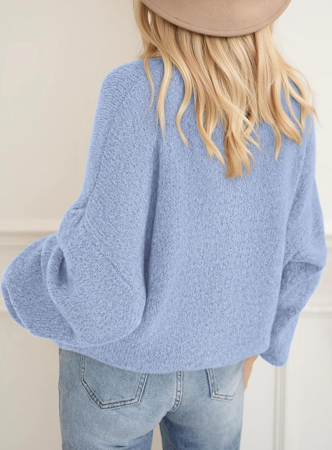 image:imagePRETTYGARDEN Womens Fall Oversized Holiday SweatersLight Blue