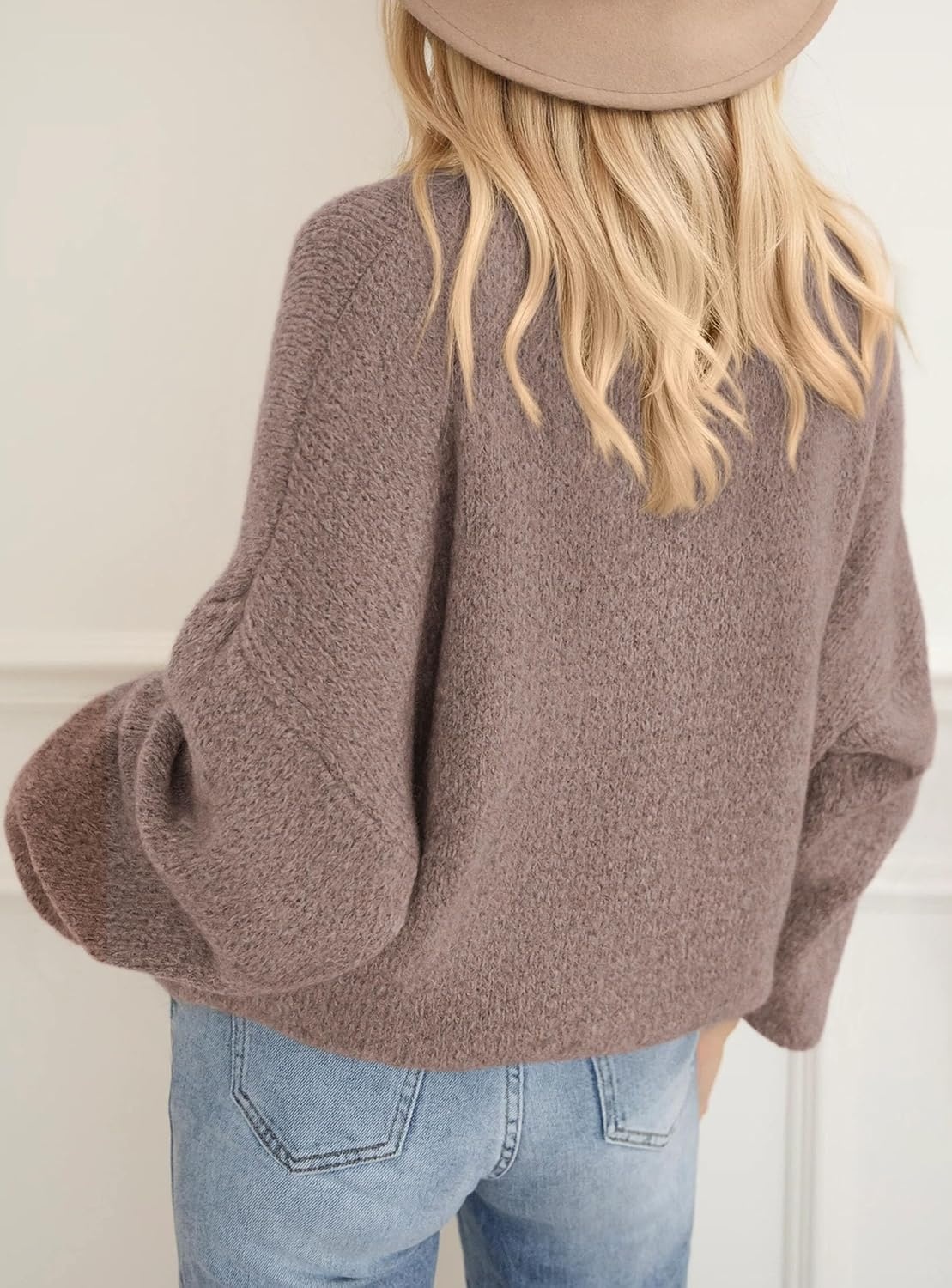 image:imagePRETTYGARDEN Womens Fall Oversized Holiday SweatersLight Coffee