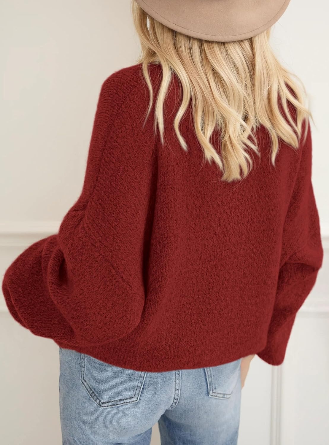 image:imagePRETTYGARDEN Womens Fall Oversized Holiday SweatersRed