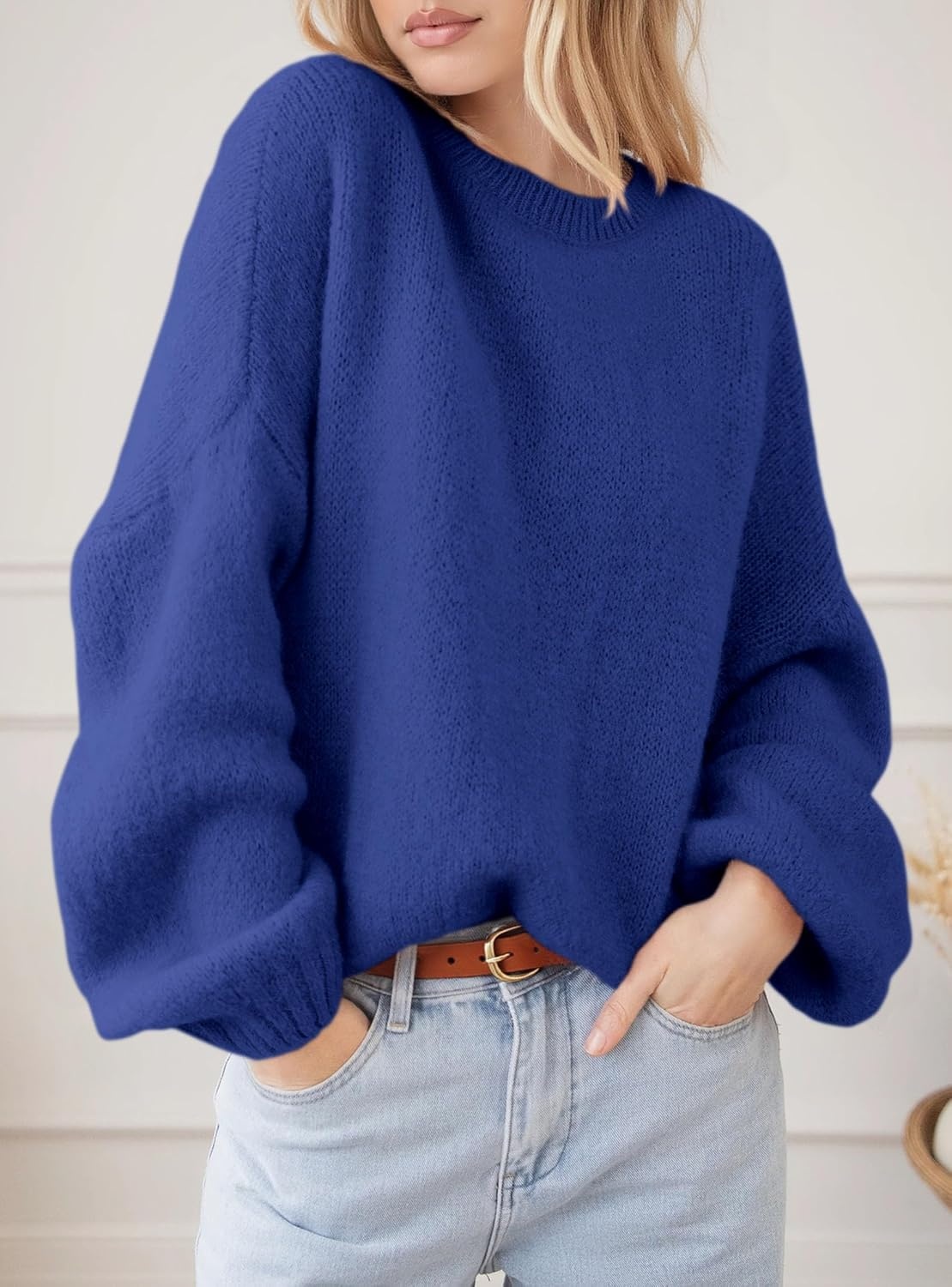 image:imagePRETTYGARDEN Womens Fall Oversized Holiday SweatersRoyal Blue