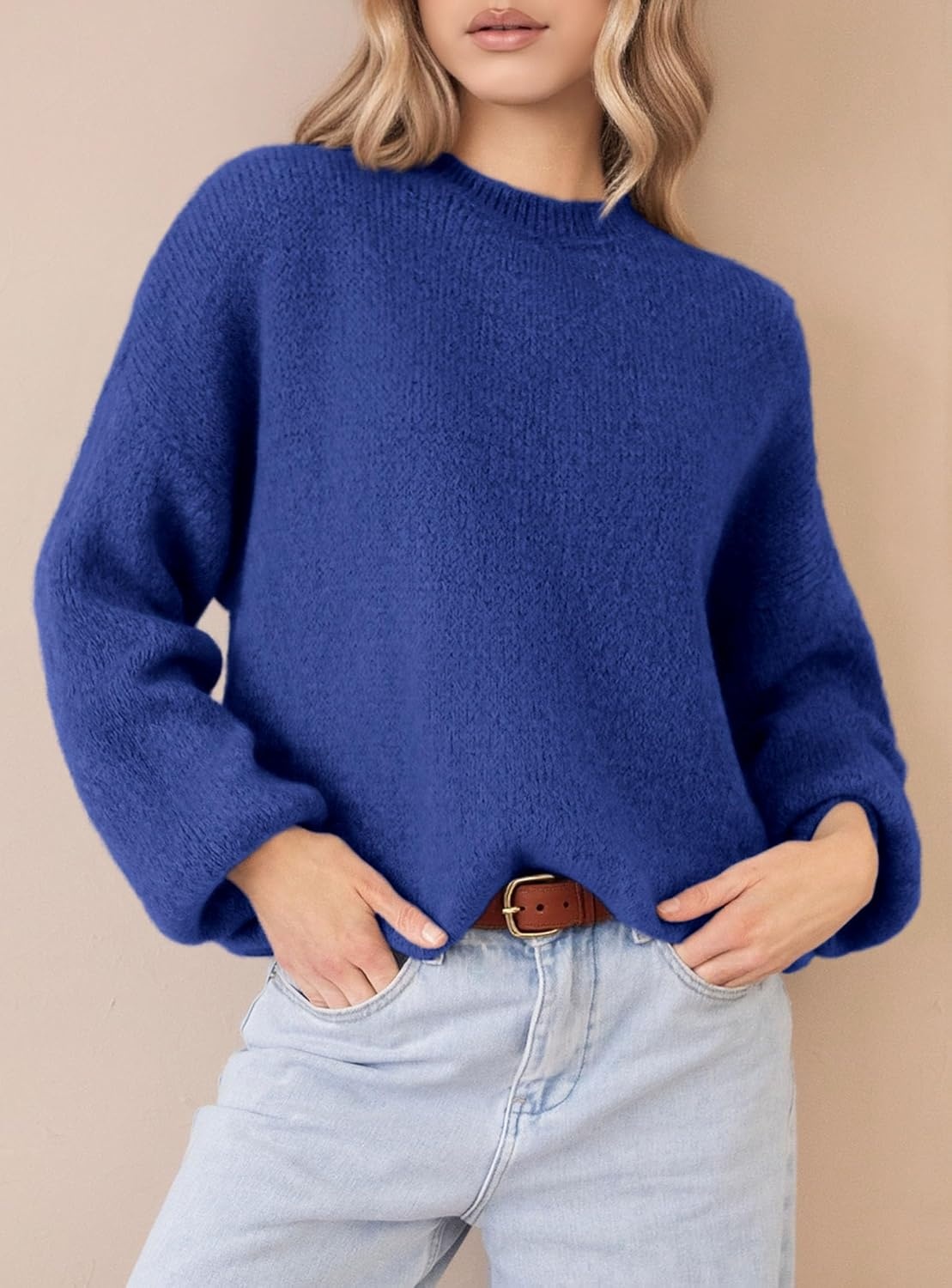 image:imagePRETTYGARDEN Womens Fall Oversized Holiday SweatersRoyal Blue