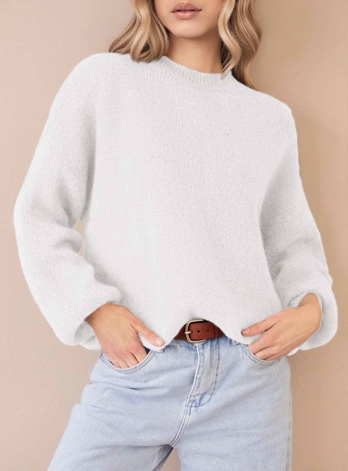 image:imagePRETTYGARDEN Womens Fall Oversized Holiday SweatersWhite