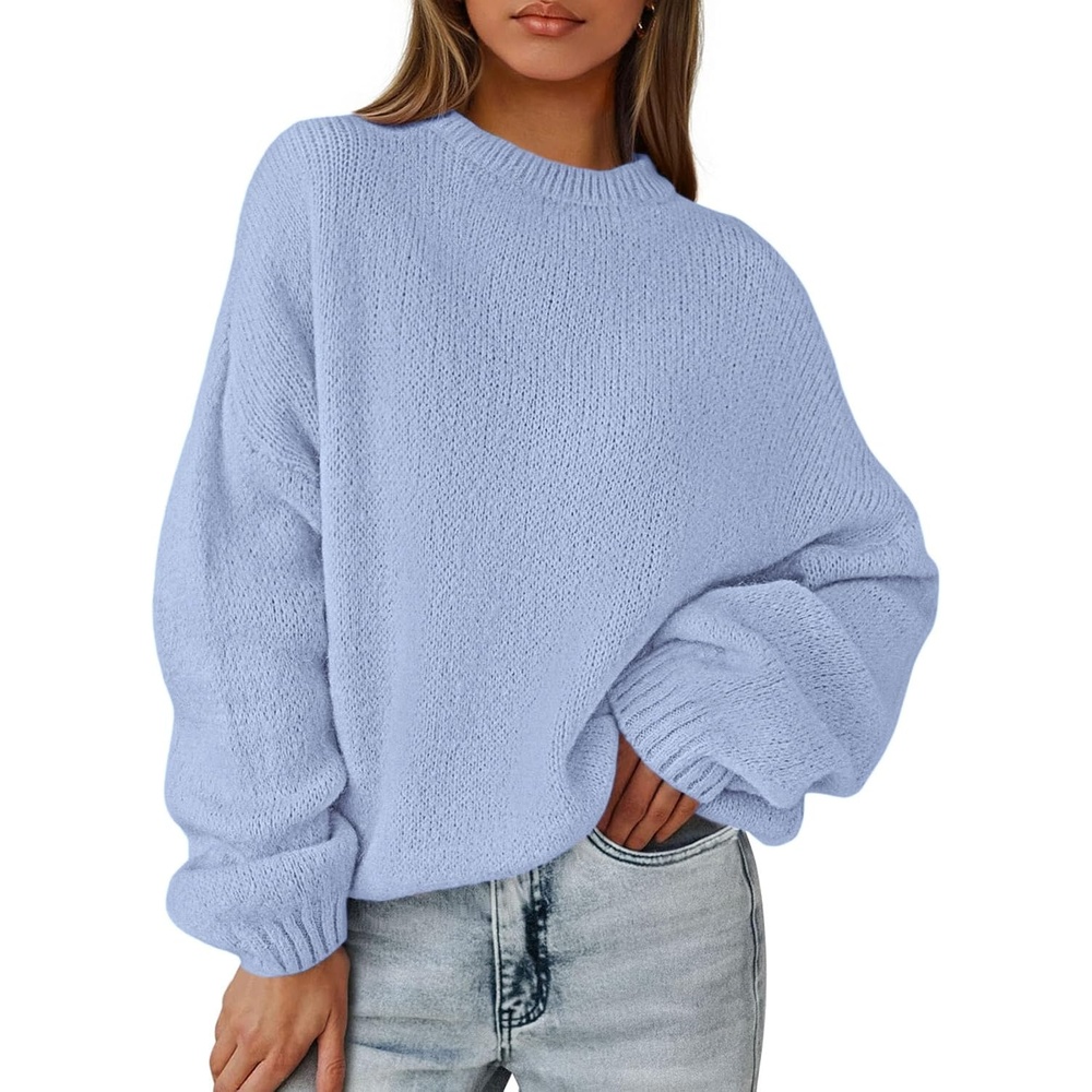 image:imagePRETTYGARDEN Womens Fall Oversized Holiday SweatersLight Blue