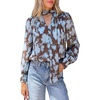 Floral Brown Blue