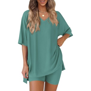 PRETTYGARDEN Womens 2 Piece Outfit Lounge Short Sets(Fruit Green)