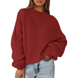 PRETTYGARDEN Women’s Fall Oversized Holiday Sweaters(Red)