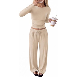 PRETTYGARDEN Women’s Matching Lounge Sets 2 Piece Outfits(Apricot)