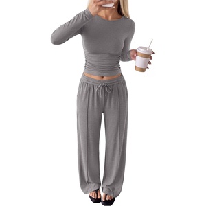 PRETTYGARDEN Women’s Matching Lounge Sets 2 Piece Outfits(Grey)