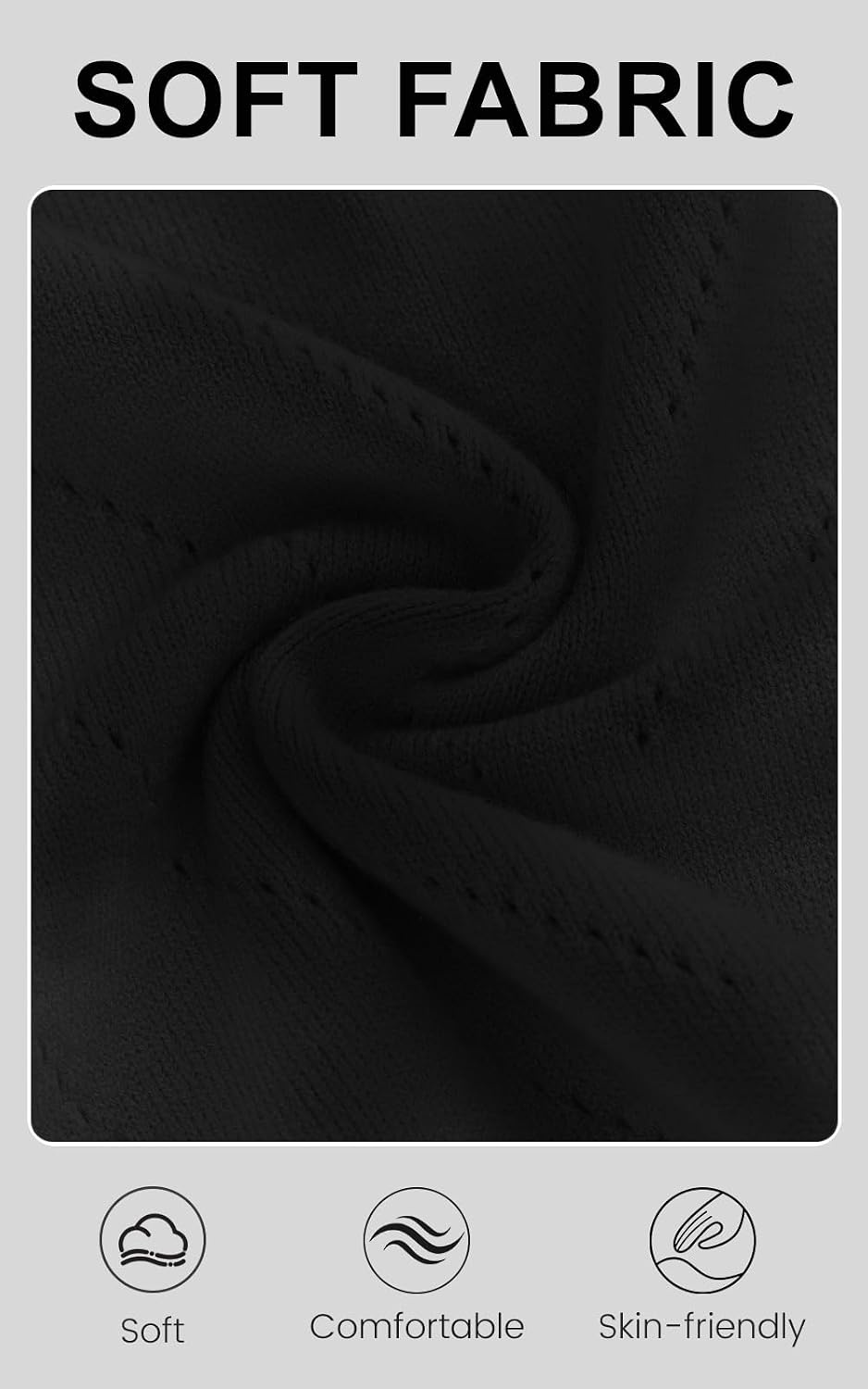 image:imagePRETTYGARDEN Long Sleeve V Neck Hollow Out Pullover Sweaters for WomenBlack