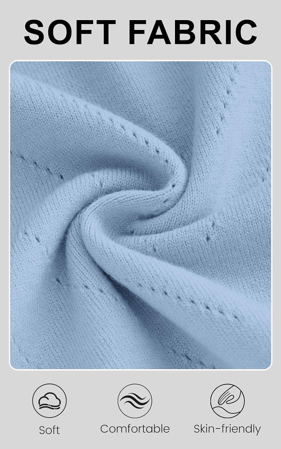 image:imagePRETTYGARDEN Long Sleeve V Neck Hollow Out Pullover Sweaters for WomenBlue