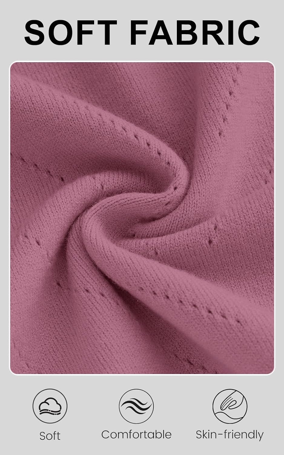 image:imagePRETTYGARDEN Long Sleeve V Neck Hollow Out Pullover Sweaters for WomenPurple