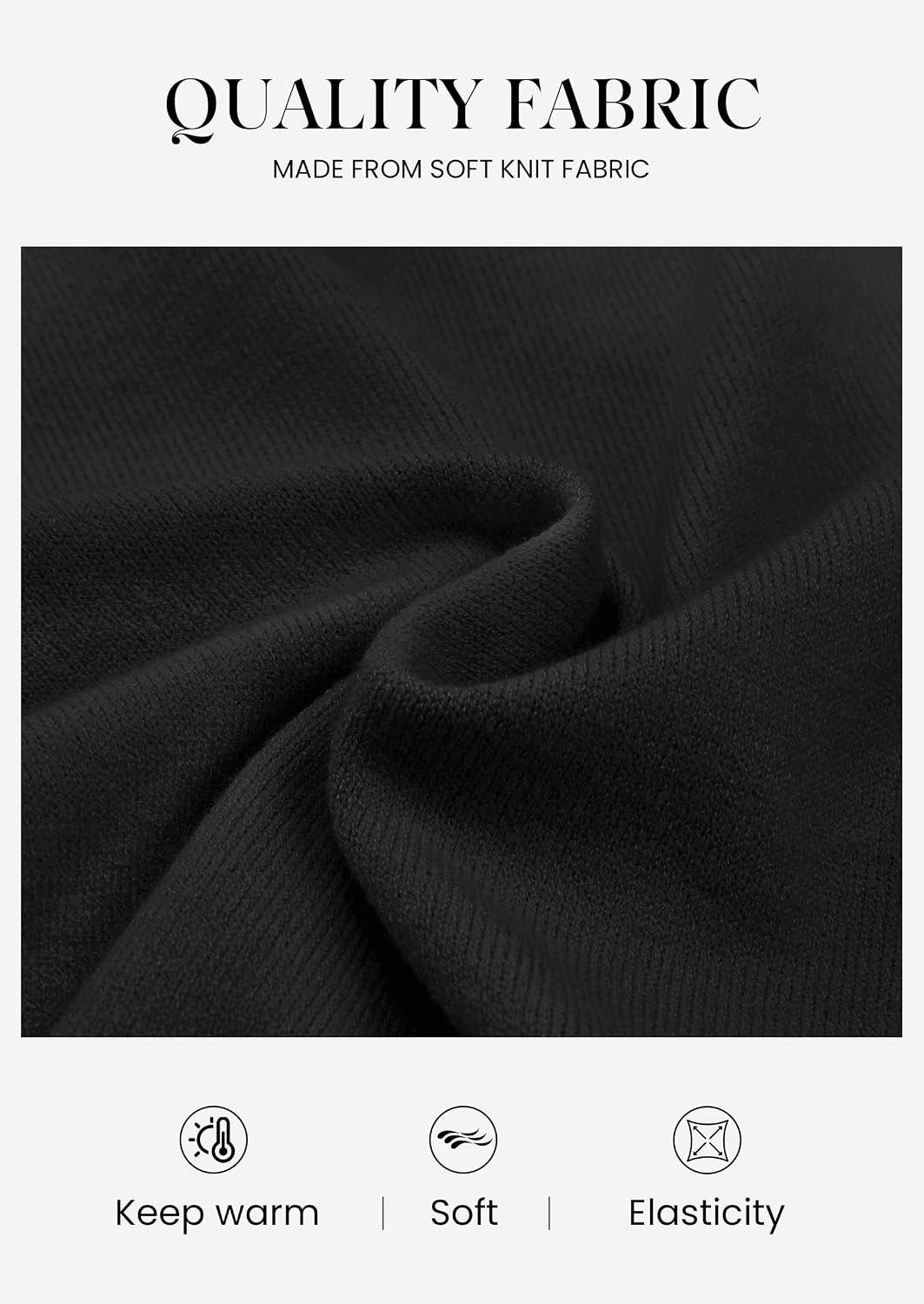 image:imagePRETTYGARDEN Womens Fall Cozy Sweaters Trendy Ruffle Mock Neck PulloverBlack