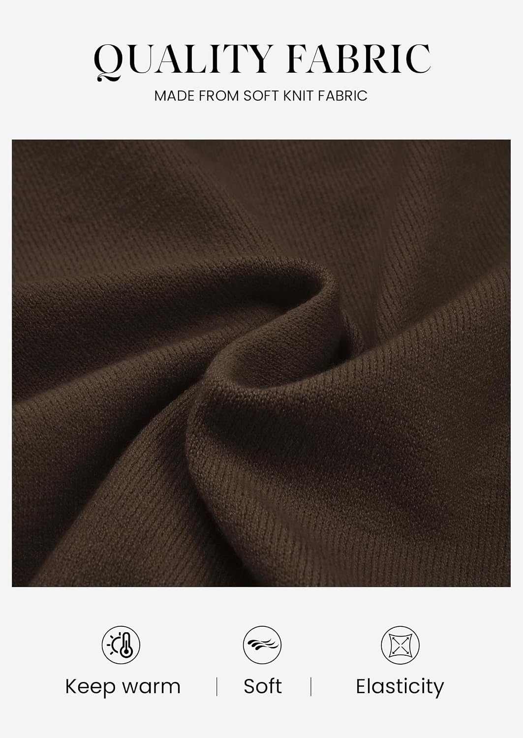 image:imagePRETTYGARDEN Womens Fall Cozy Sweaters Trendy Ruffle Mock Neck PulloverCoffee