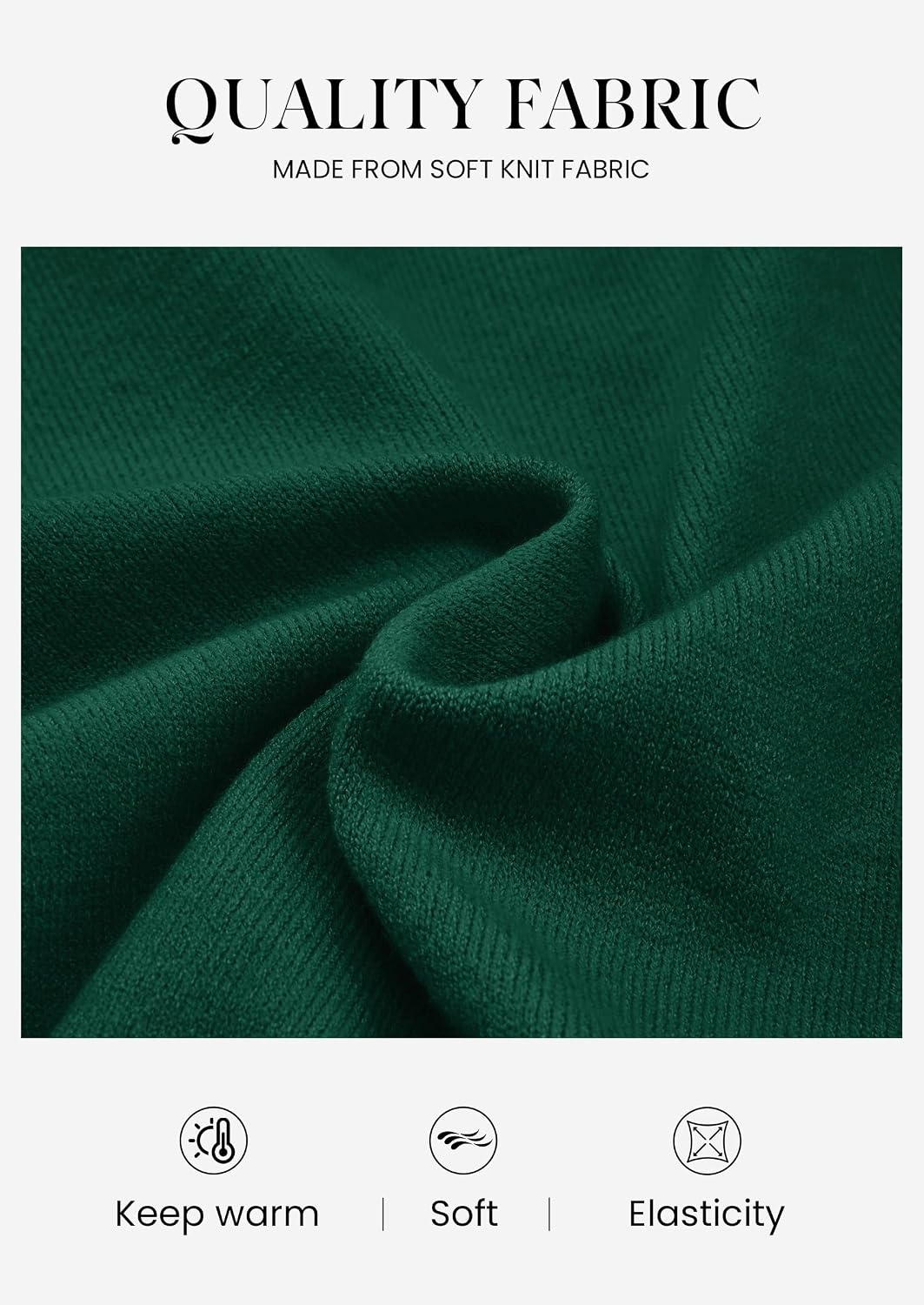 image:imagePRETTYGARDEN Womens Fall Cozy Sweaters Trendy Ruffle Mock Neck PulloverDark Green