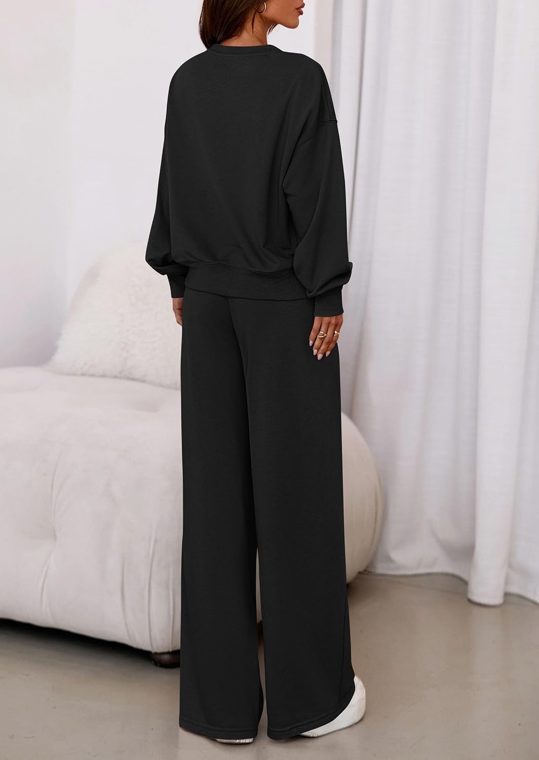 image:imagePRETTYGARDEN Womens Loose Fit Casual 2 Piece Lounge SetBlack