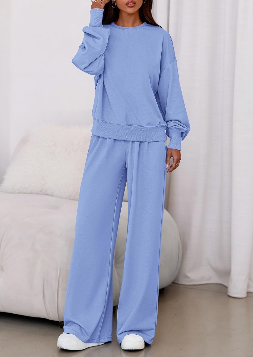 image:imagePRETTYGARDEN Womens Loose Fit Casual 2 Piece Lounge SetBlue