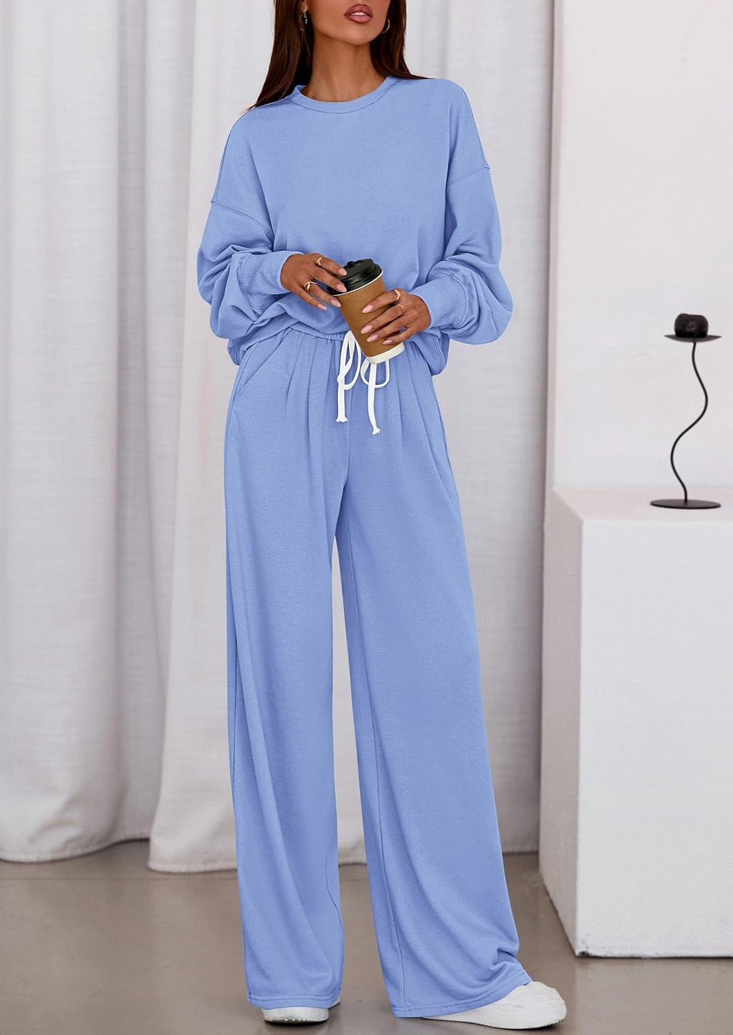 image:imagePRETTYGARDEN Womens Loose Fit Casual 2 Piece Lounge SetBlue