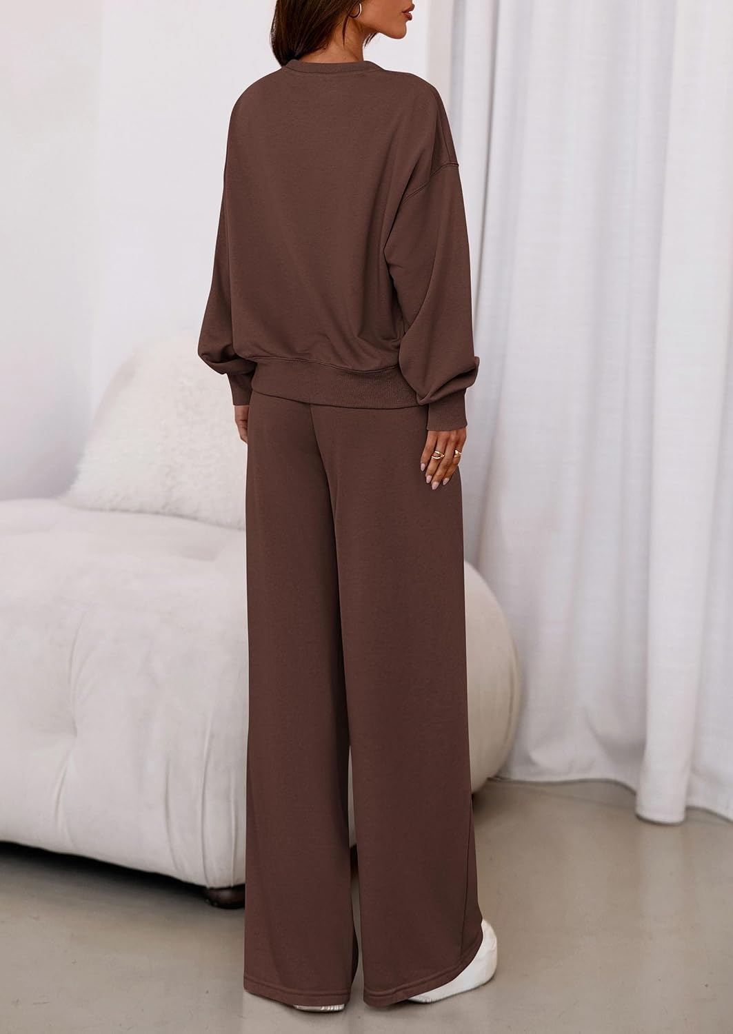 image:imagePRETTYGARDEN Womens Loose Fit Casual 2 Piece Lounge SetBrown