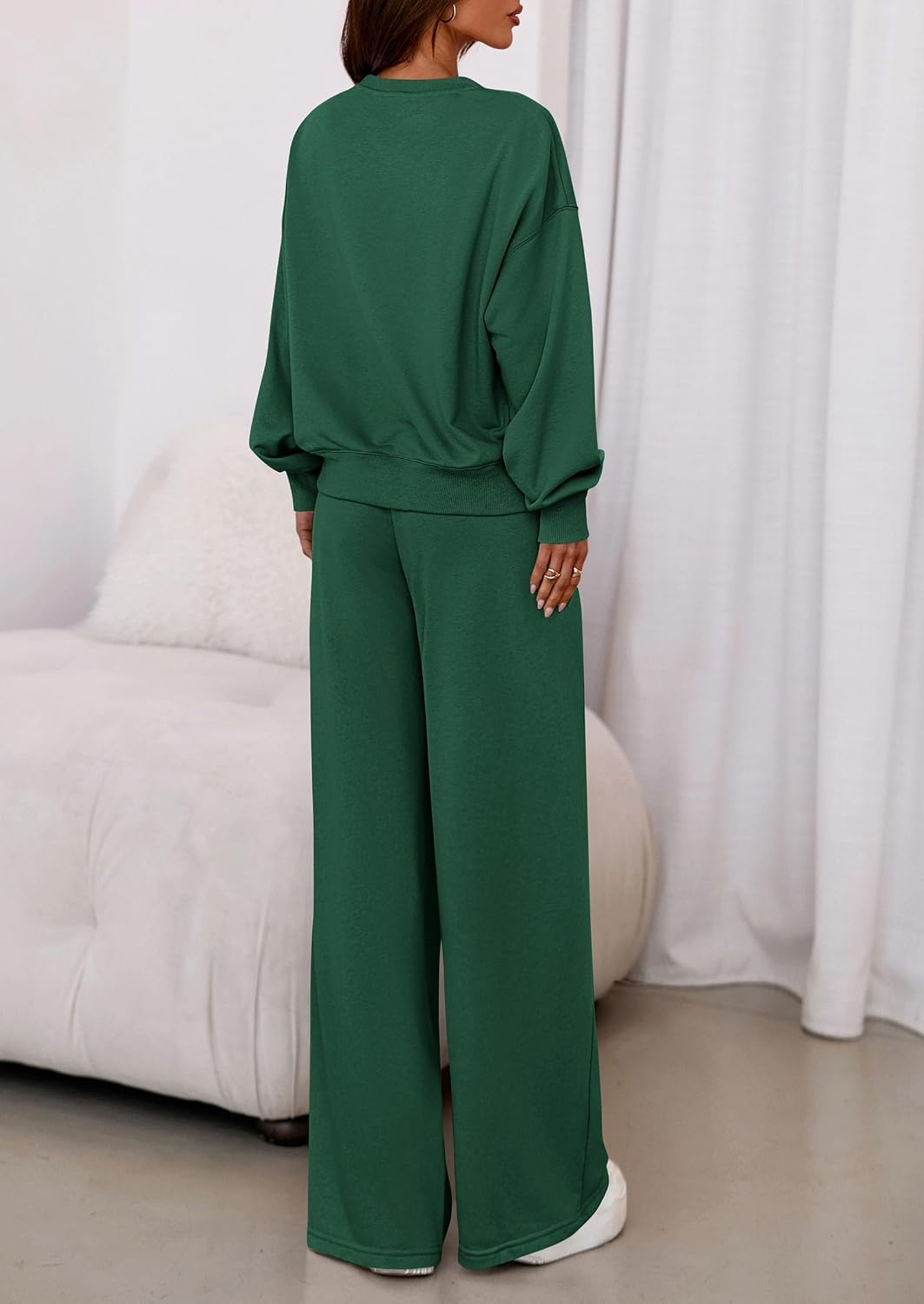 image:imagePRETTYGARDEN Womens Loose Fit Casual 2 Piece Lounge SetDark Green